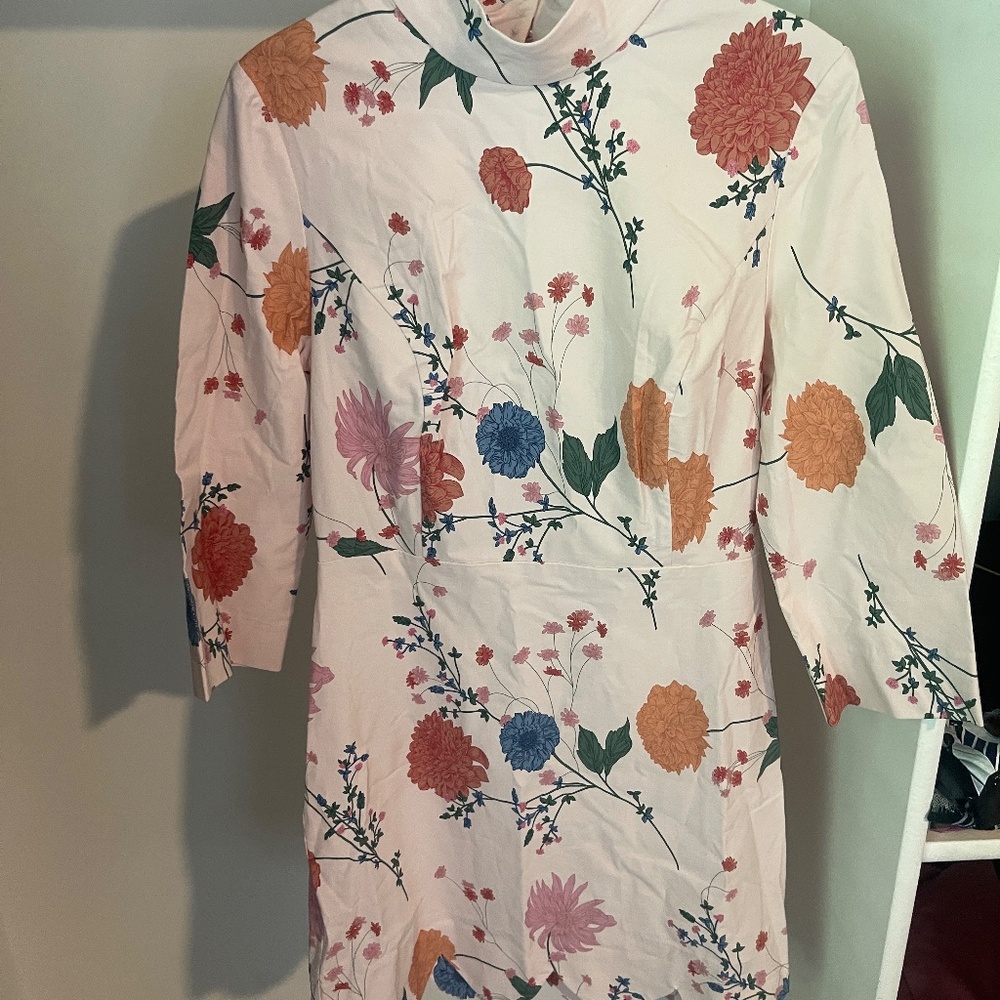 ANTHROPOLOGIE Maeve Mock-Neck Stretch Shift Mini Dress size 6 - Picture 7 of 8